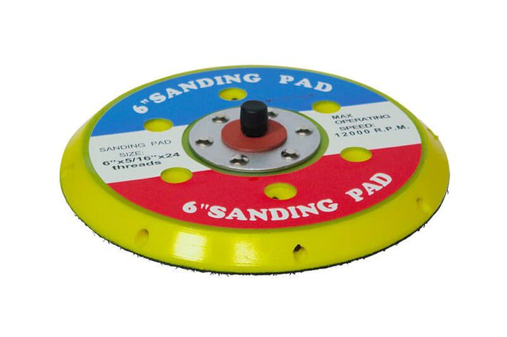 6" 15 x Hole Velcro Back Up Pad 6+1+8